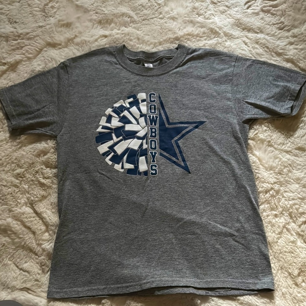 Gray Cowboys Cheerleading Kids T-Shirt